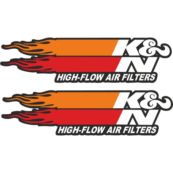 K&N High-Flow Air Filters Stickers – Performance Decals (2-Pack)