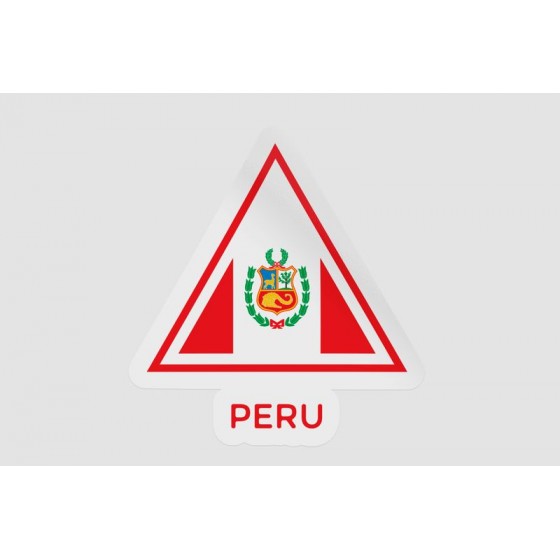 Peru Flag Style 82 Sticker