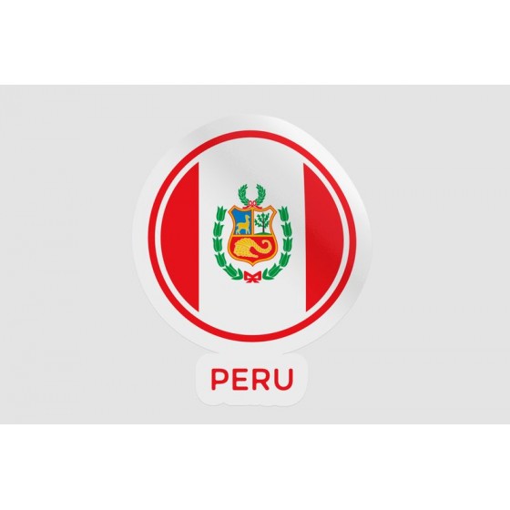 Peru Flag Style 83 Sticker