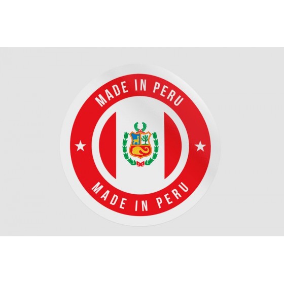 Peru Flag Style 84 Sticker