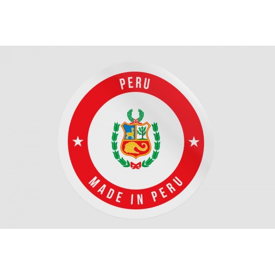 Peru Flag Style 87 Sticker