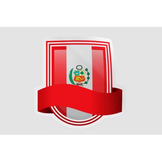 Peru Flag Style 94 Sticker