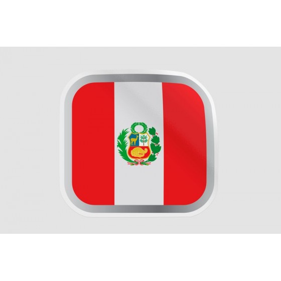Peru Flag Style 97 Sticker