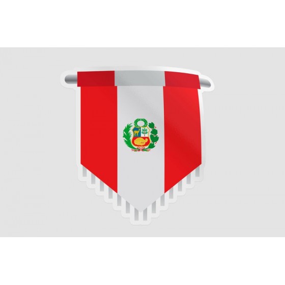 Peru Flag Style 99 Sticker