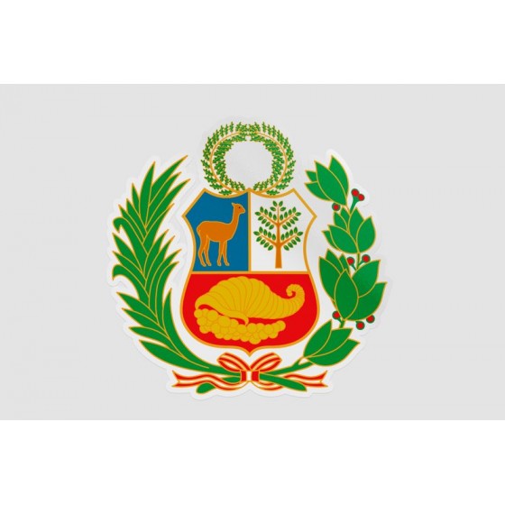 Peru National Emblem Sticker
