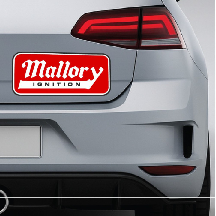 Mallory Ignition Stickers – Classic Race Engine Bay Decals (2-Pack)