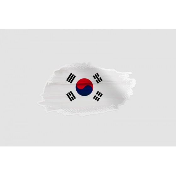South Korea Flag Brush Style 2