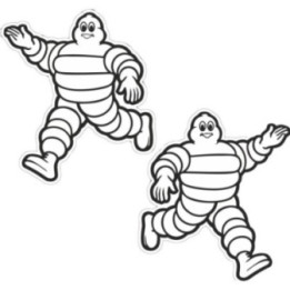 2x Michelin Man Style 2 Stickers Decals - DecalsHouse
