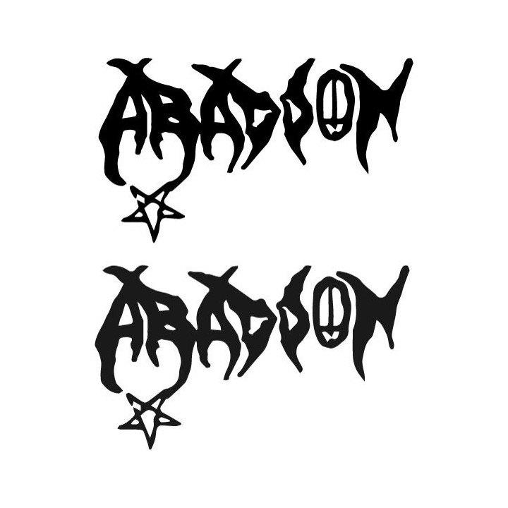 Abaddon Stickers – Extreme Metal Band Decals (2-Pack)