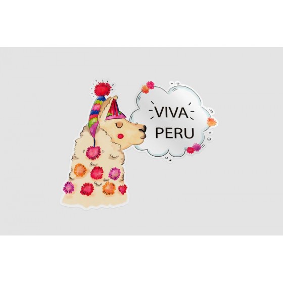 Viva Peru Lama Sticker