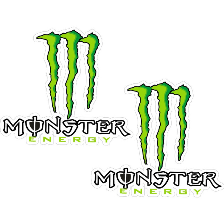 Monster Energy Style 2 Stickers - Motorsport Decals (2-Pack)