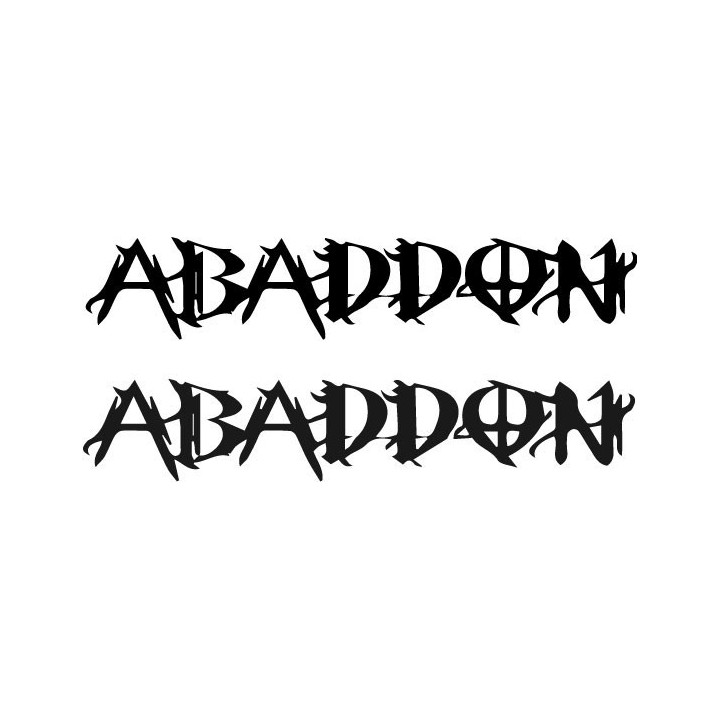 Abaddon Stickers – Extreme Metal Band Logo Decals (2-Pack)