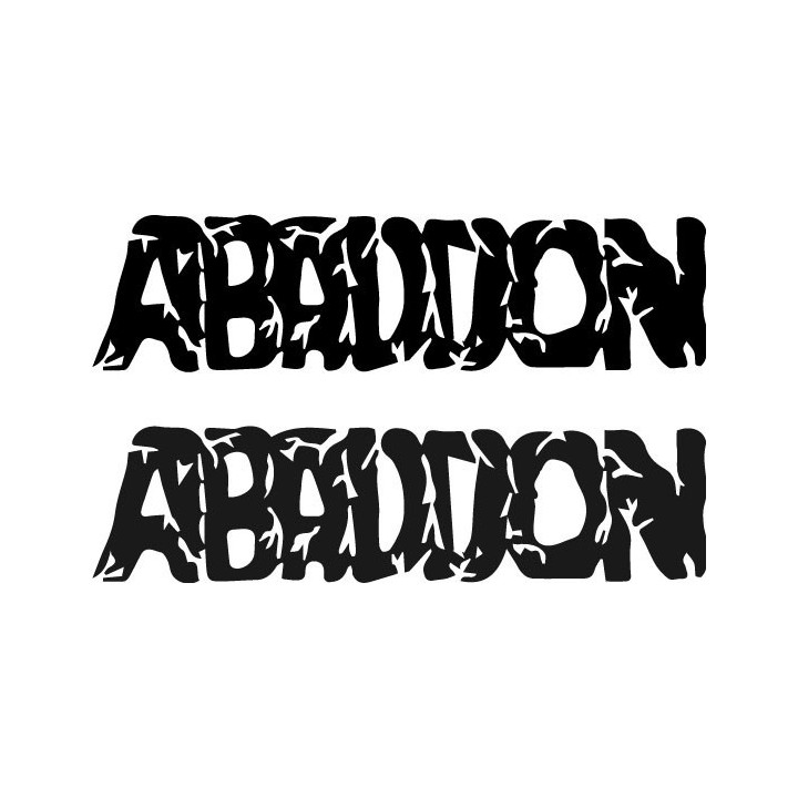 Abaddon Stickers – Death Metal Band Logo Decals (2-Pack)