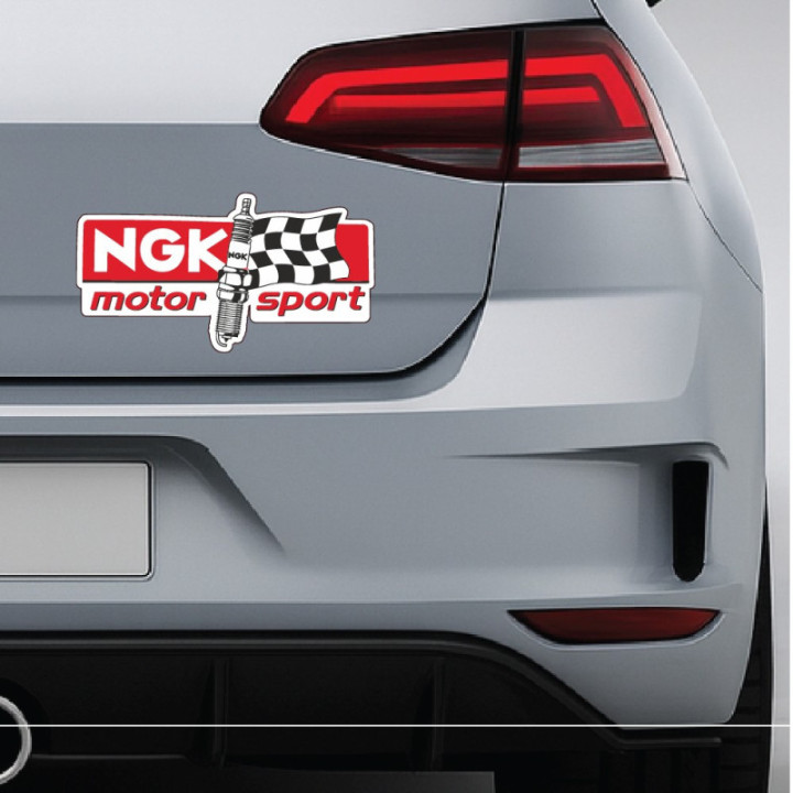 NGK Motor Sport Stickers – Spark Plug MotoGP Sponsor Decals (2-Pack)