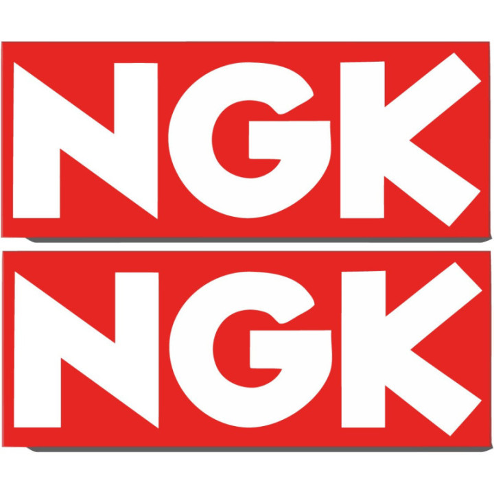 NGK Spark Plugs Stickers – Style 2 Race Sponsor Decals (2-Pack)
