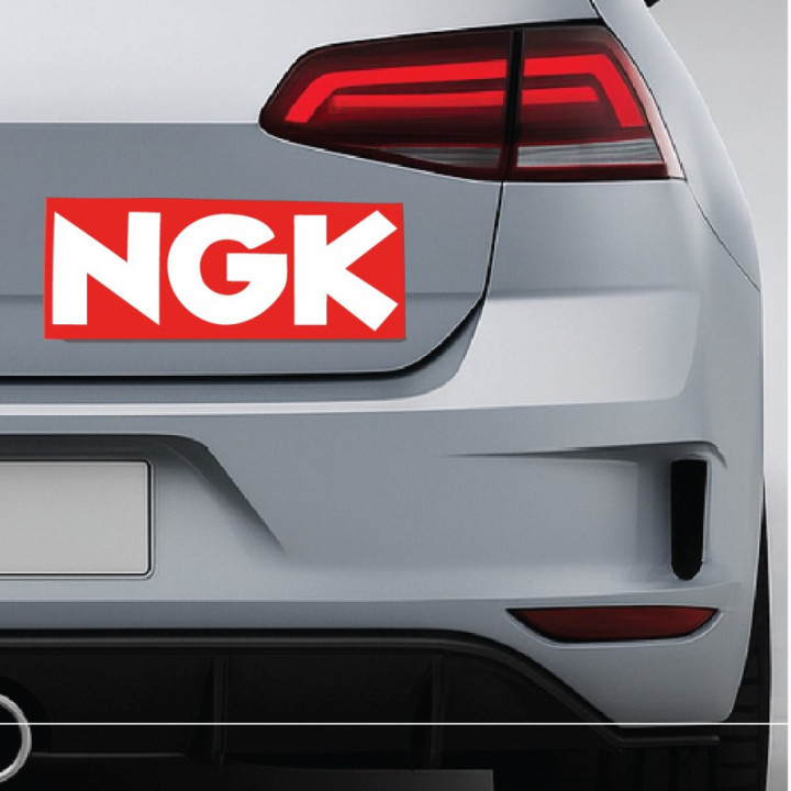 NGK Spark Plugs Stickers – Style 2 Race Sponsor Decals (2-Pack)