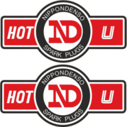 2x Nippondenso Spark Plugs Stickers Decals - DecalsHouse