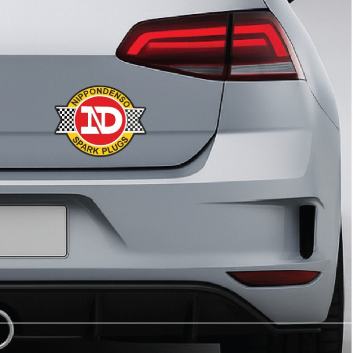 2x Nippondenso Spark Plugs Style 2 Stickers Decals - DecalsHouse