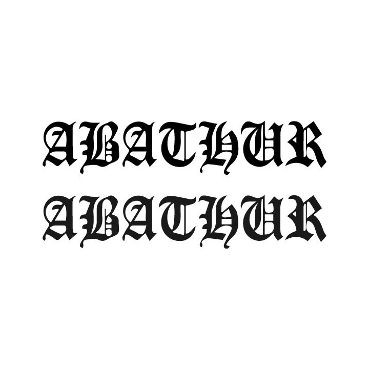 Abathur Stickers – Death Metal Band Logo Decals (2-Pack)