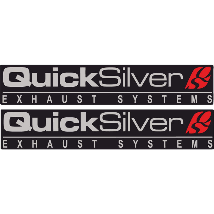 2x Quick Silver Exhaust Systems Stickers Decals - DecalsHouse