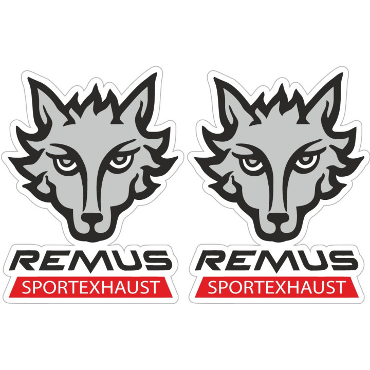 Remus Sport Exhaust Stickers – BMW Ducati KTM Car Decals (2-Pack)