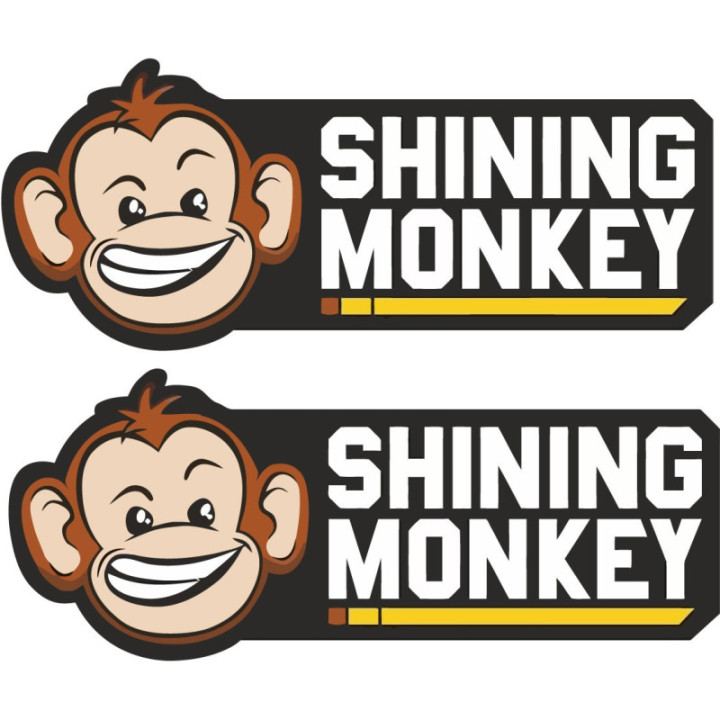 2x Shining Monkey Stickers Decals - DecalsHouse
