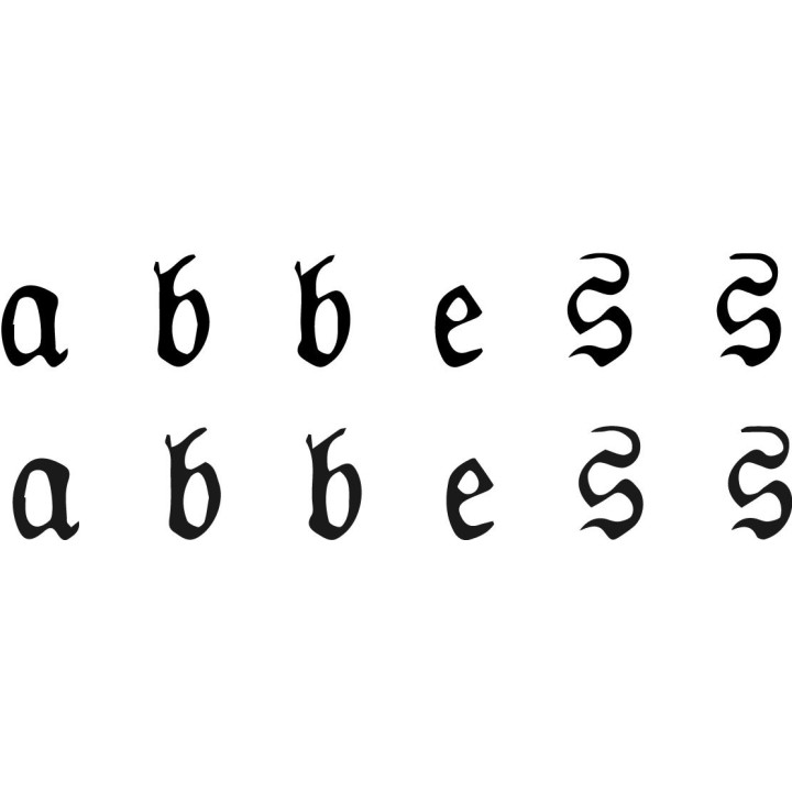 Abbess Stickers – Doom Metal Band Logo Decals (2-Pack)