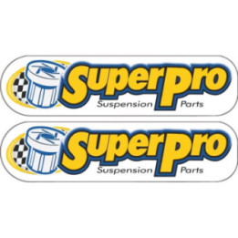 Super Pro Stickers – Motorsport Suspension Sponsor Decals (2-Pack)