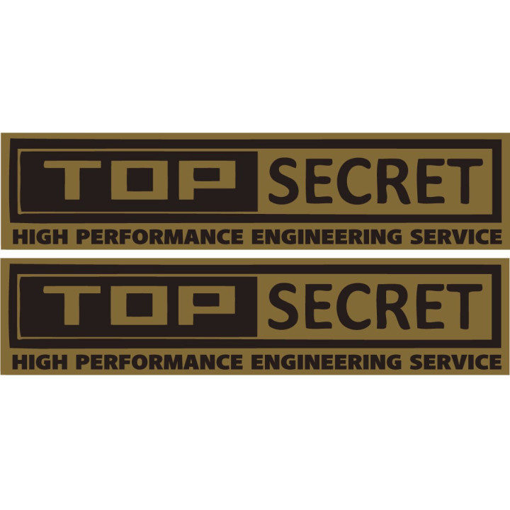 Top Secret Stickers – JDM Tuning GT-R Supra Performance Decals (2-Pack)