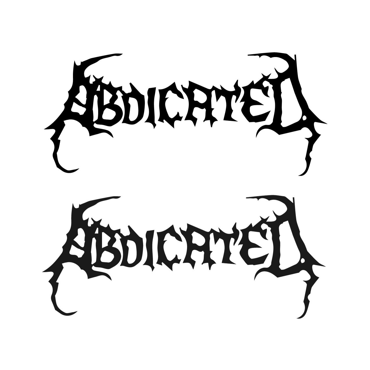 Abdicated Heavy Metal Stickers – Band Logo Decals (2-Pack)