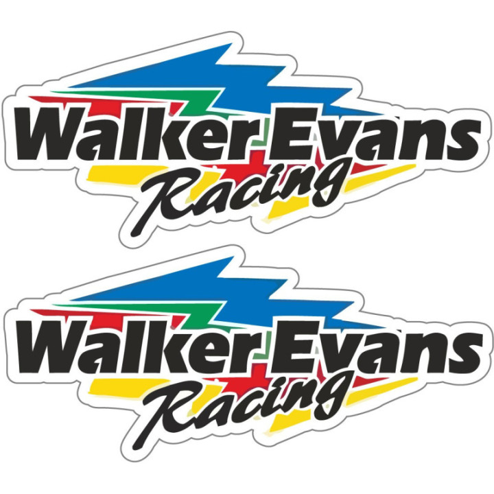 2x Walker Evans Racing Stickers Decals - DecalsHouse