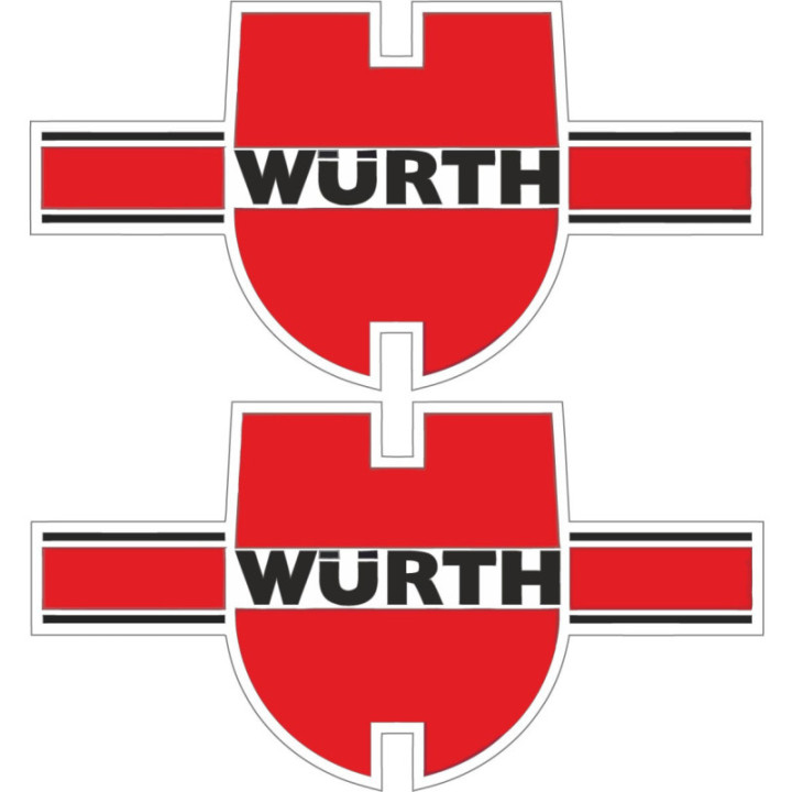 2x Wurth Stickers Decals - DecalsHouse
