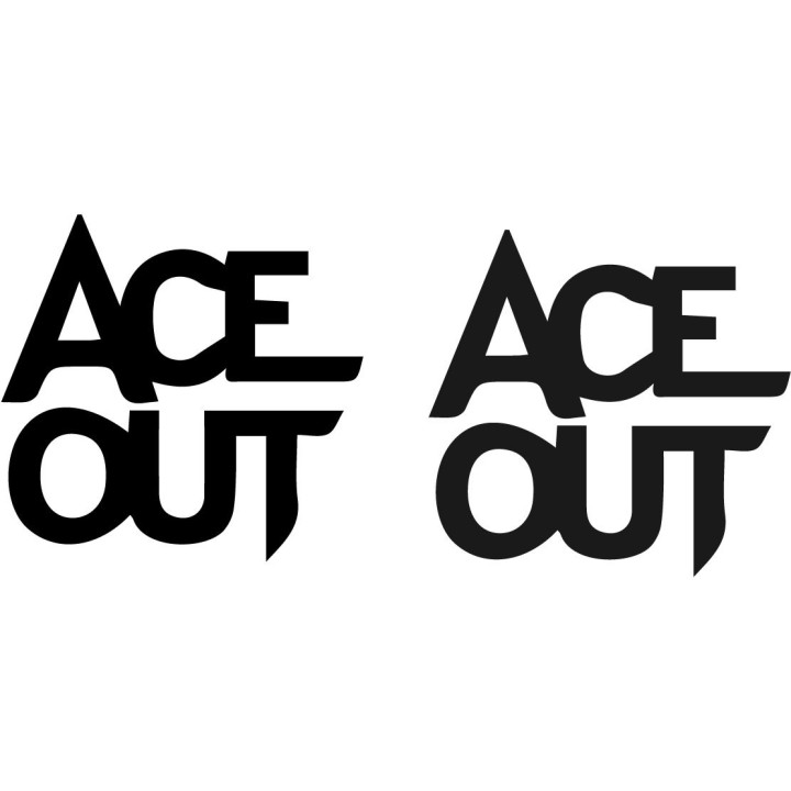 Ace Out Stickers – Japanese Punk Rock Decals (2-Pack)