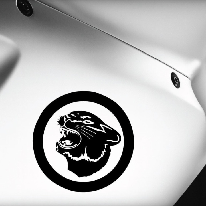 Arctic Cat Logo Round With Head Die Cut Stickers Decals - DecalsHouse
