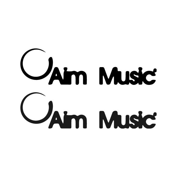 Aim Music Stickers – Record Store Music Decals (2-Pack)