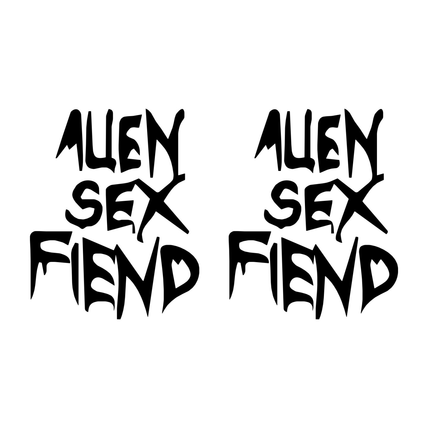 Alien Sex Fiend Stickers – Gothic Rock Decals (2-Pack)