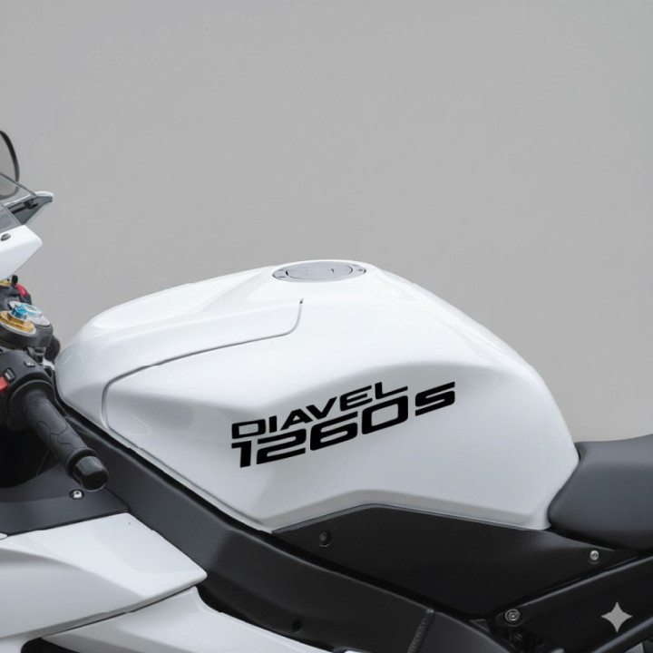 Ducati Diavel 1260 S Power Cruiser Stickers – Motorcycle Decals (2-Pack)