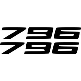 Ducati Hypermotard 796 Die Cut Numbers Stickers Decals - DecalsHouse