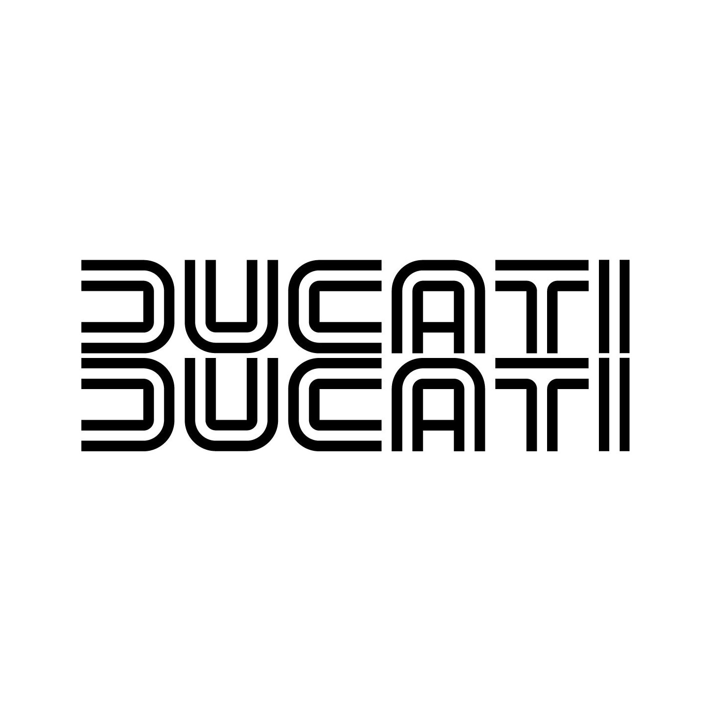 Ducati Lettering V2 Stickers – 916 Panigale Multistrada Decals (2-Pack)