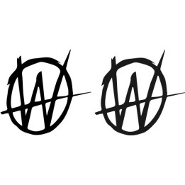 American Wolves Stickers – Rock Band Logo Decals (2-Pack)