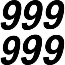 Ducati Superbike 999r Xerox Numbers Die Cut Stickers Decals - DecalsHouse