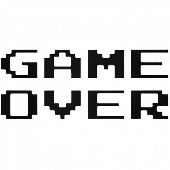 Game Over 8 Bit Decal Sticker