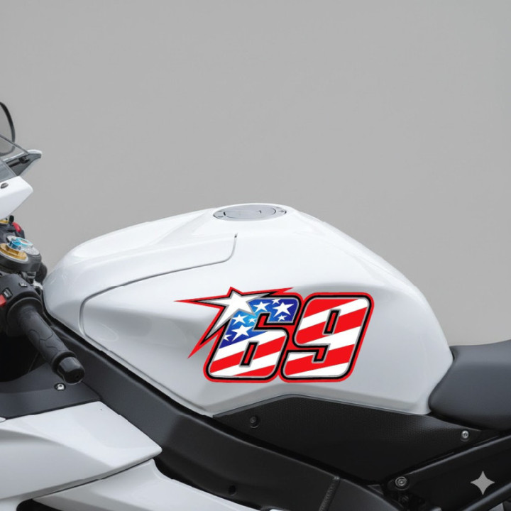 Ducati 848 Nicky Hayden 69 Style 2 Stickers Decals - DecalsHouse