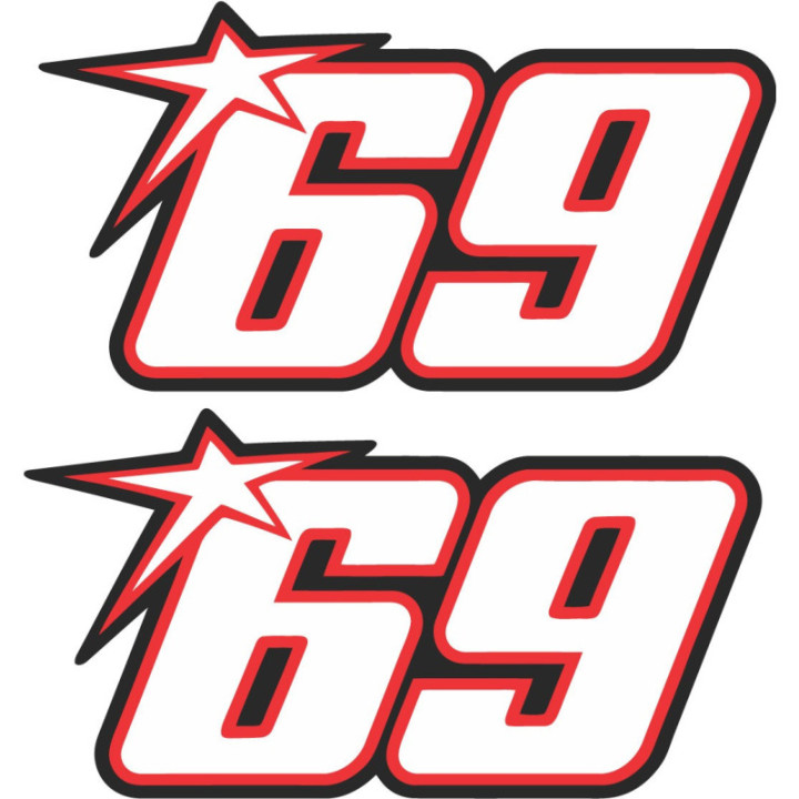 Ducati 848 Nicky Hayden 69 Style 5 Stickers Decals - DecalsHouse