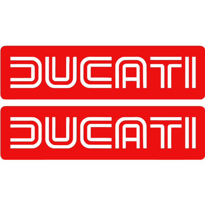 Ducati Badge Logo Lettering Red Stickers Decals - DecalsHouse