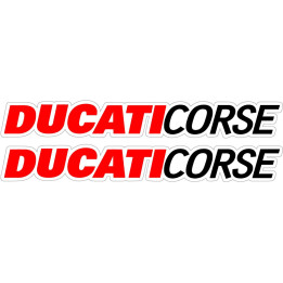 Ducati Corse Black And Red Lettering Stickers Decals - DecalsHouse