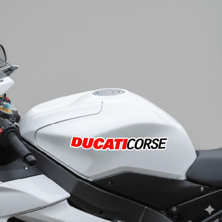 Ducati Corse Black And Red Lettering Stickers Decals - DecalsHouse