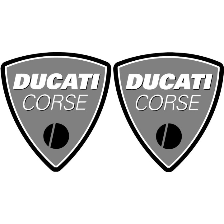 Ducati Corse Logo Grey Stickers Decals - DecalsHouse