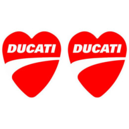 Ducati Heart Shape Stickers Decals - DecalsHouse