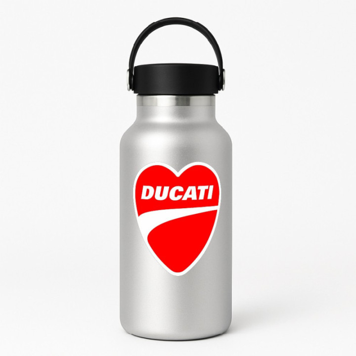 Ducati Heart Shape Stickers Decals - DecalsHouse